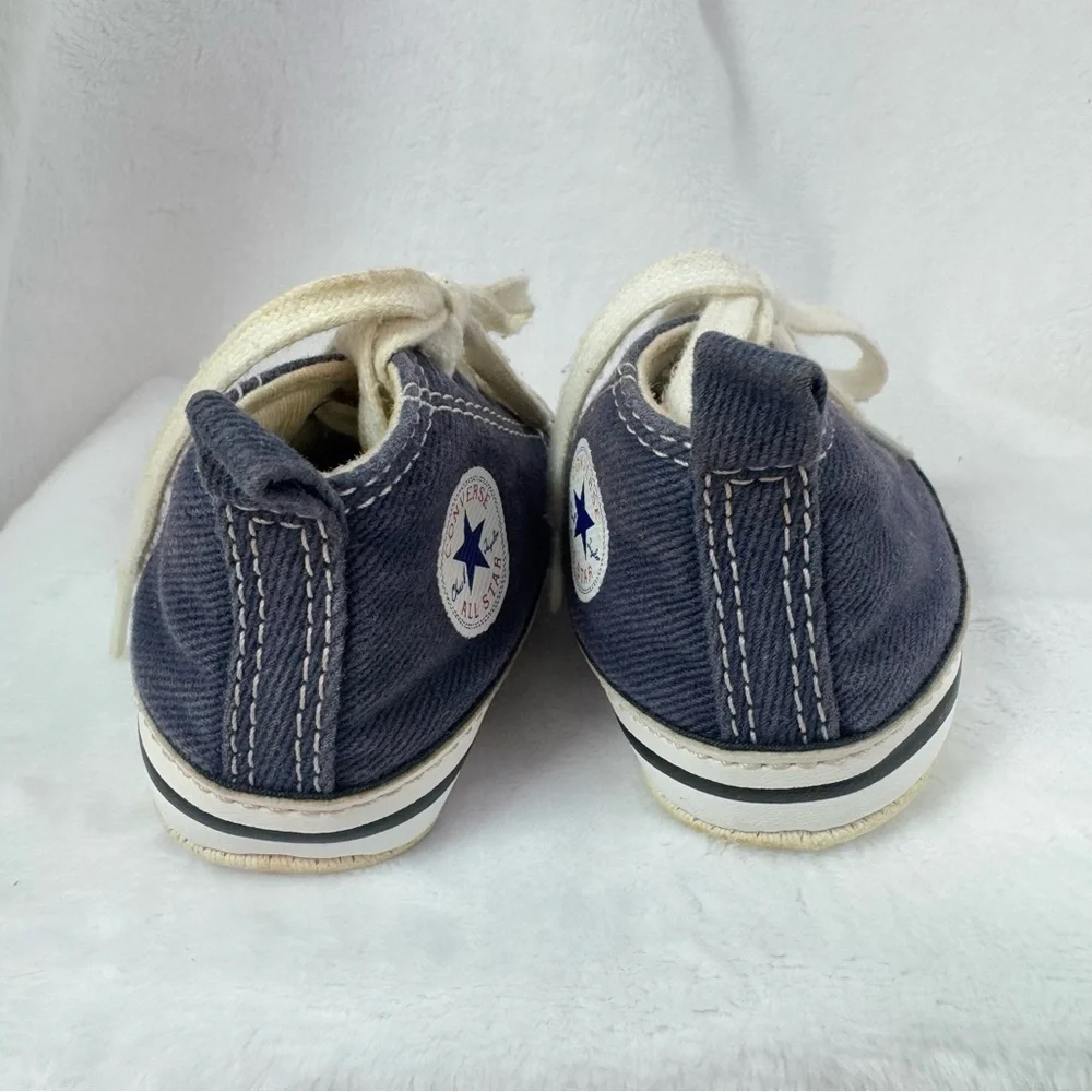 Converse All Star Chuck Taylors High Top Baby Sneakers Crib Shoes Navy Blue